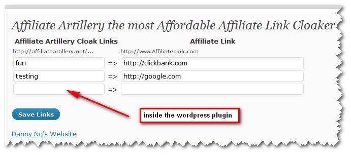 Affiliate Artillery Wordpress Plugin Demo